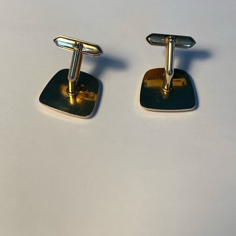 Brown Gold Vintage Cufflinks - Picture 3 of 9